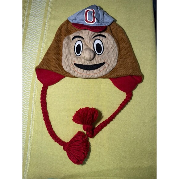 Ohio State Brutus Buckeye Knit Beanie Hat Adult Size OSU College Mascot Zoozatz - Picture 1 of 9